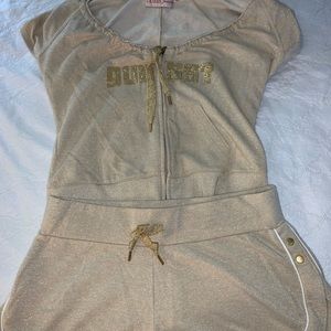 Guess zipper hoodie with shorts